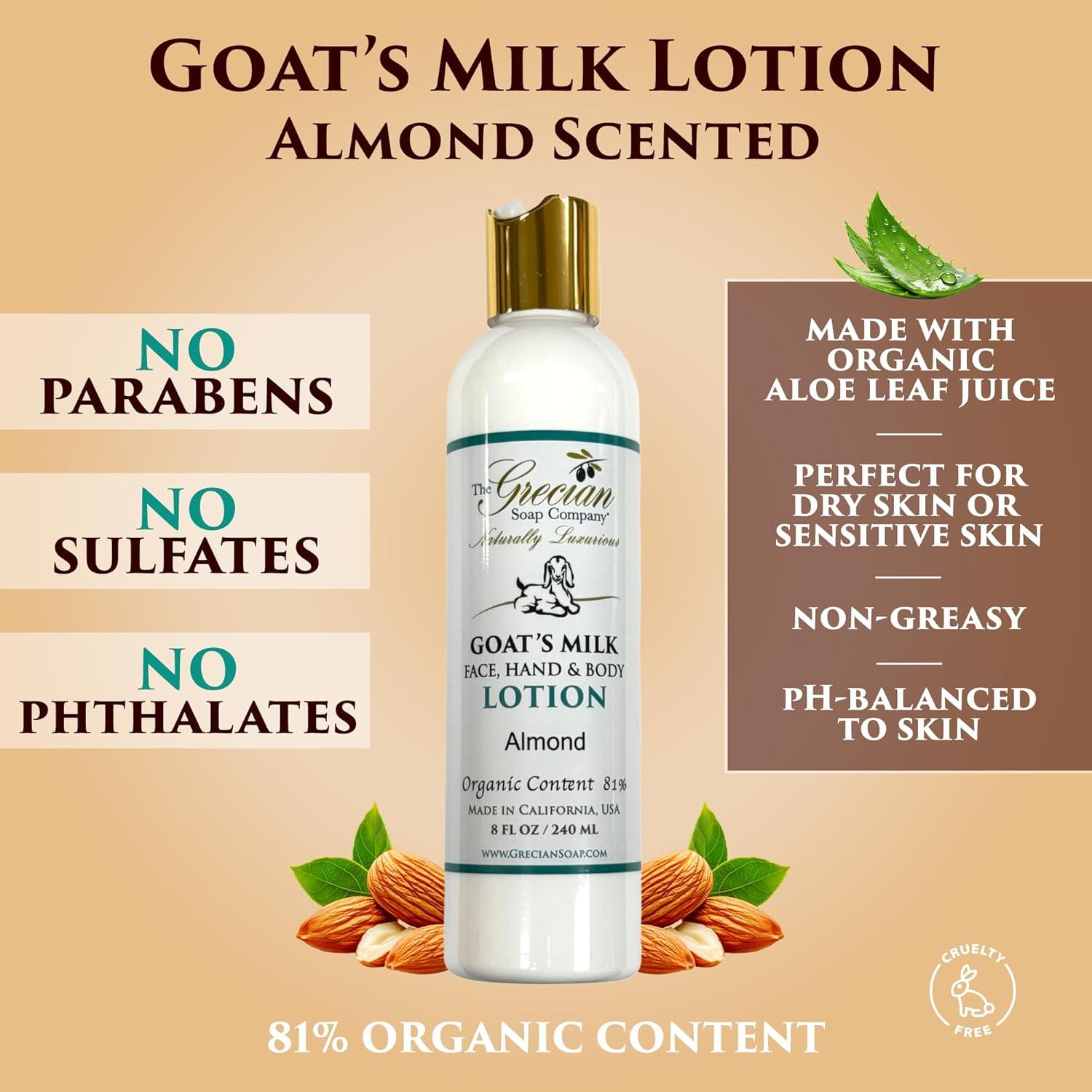 Cesta de Regalo Deluxe The Grecian Soap Company - 6 Piezas Cuidado Piel Almendra