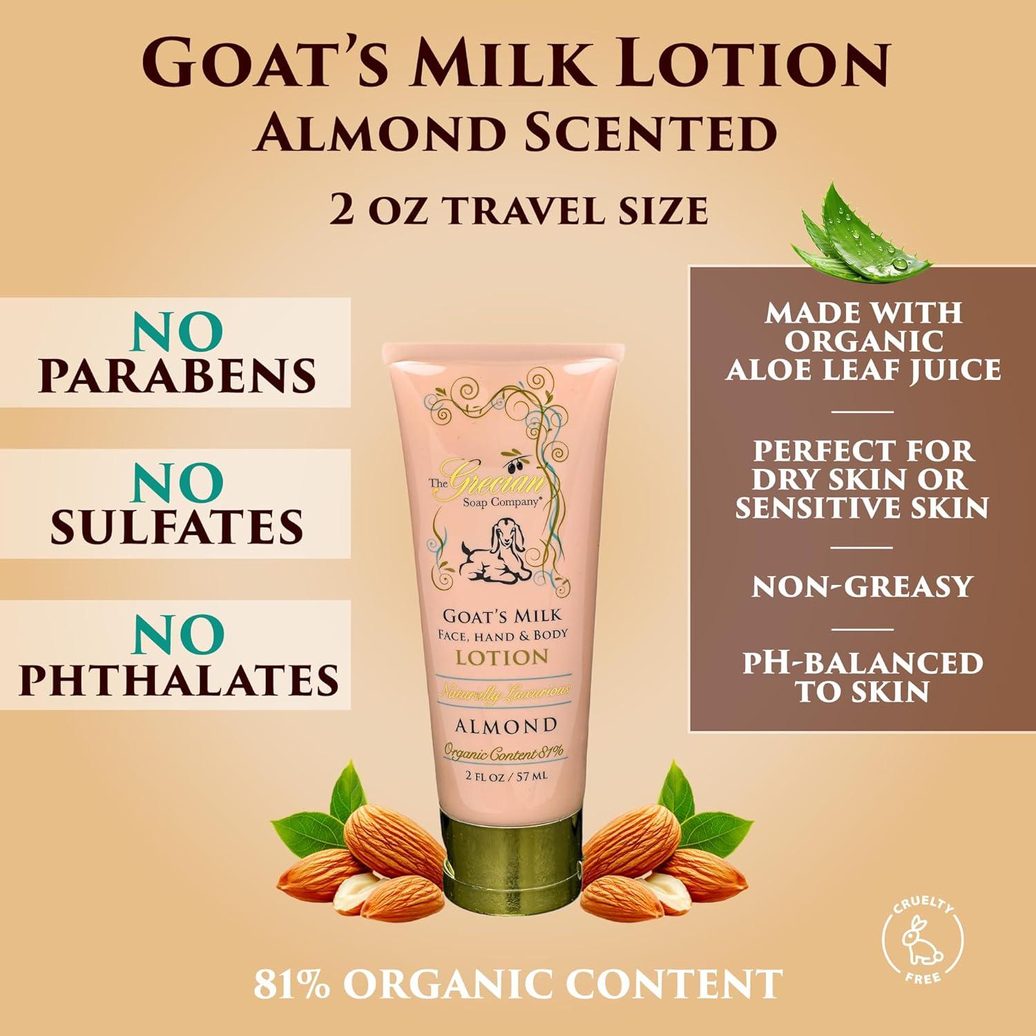 Cesta de Regalo Deluxe The Grecian Soap Company - 6 Piezas Cuidado Piel Almendra