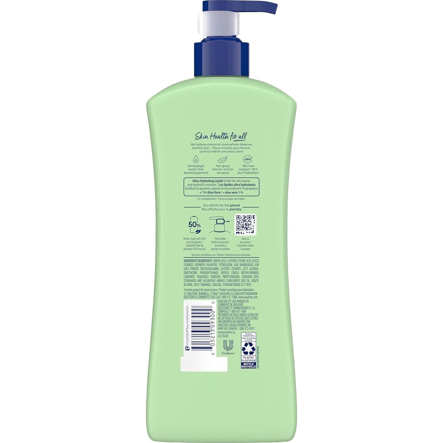 Loción Corporal Vaseline Cuidado Intensivo 573.5 ml x3 Aloe Vera