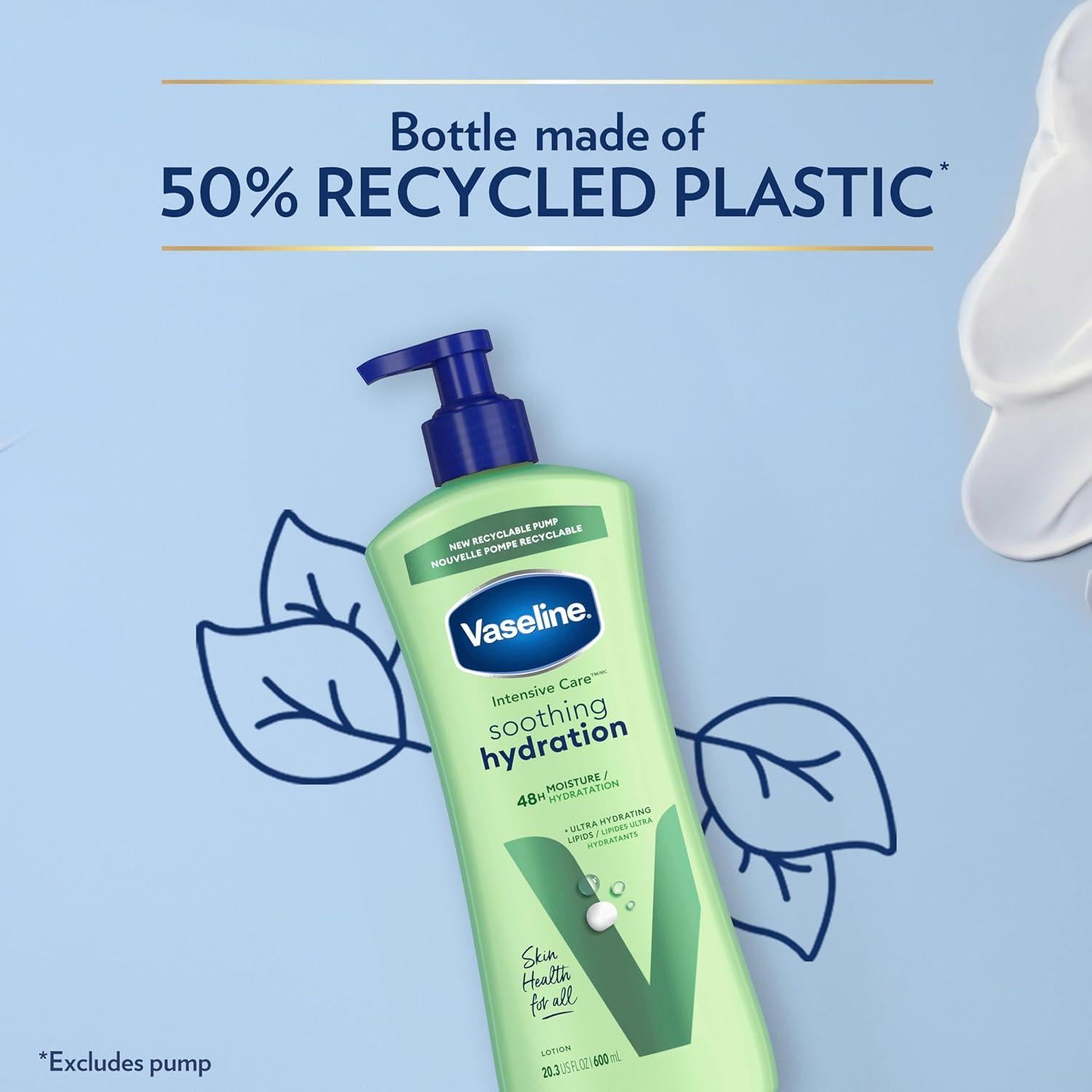 Loción Corporal Vaseline Cuidado Intensivo 573.5 ml x3 Aloe Vera