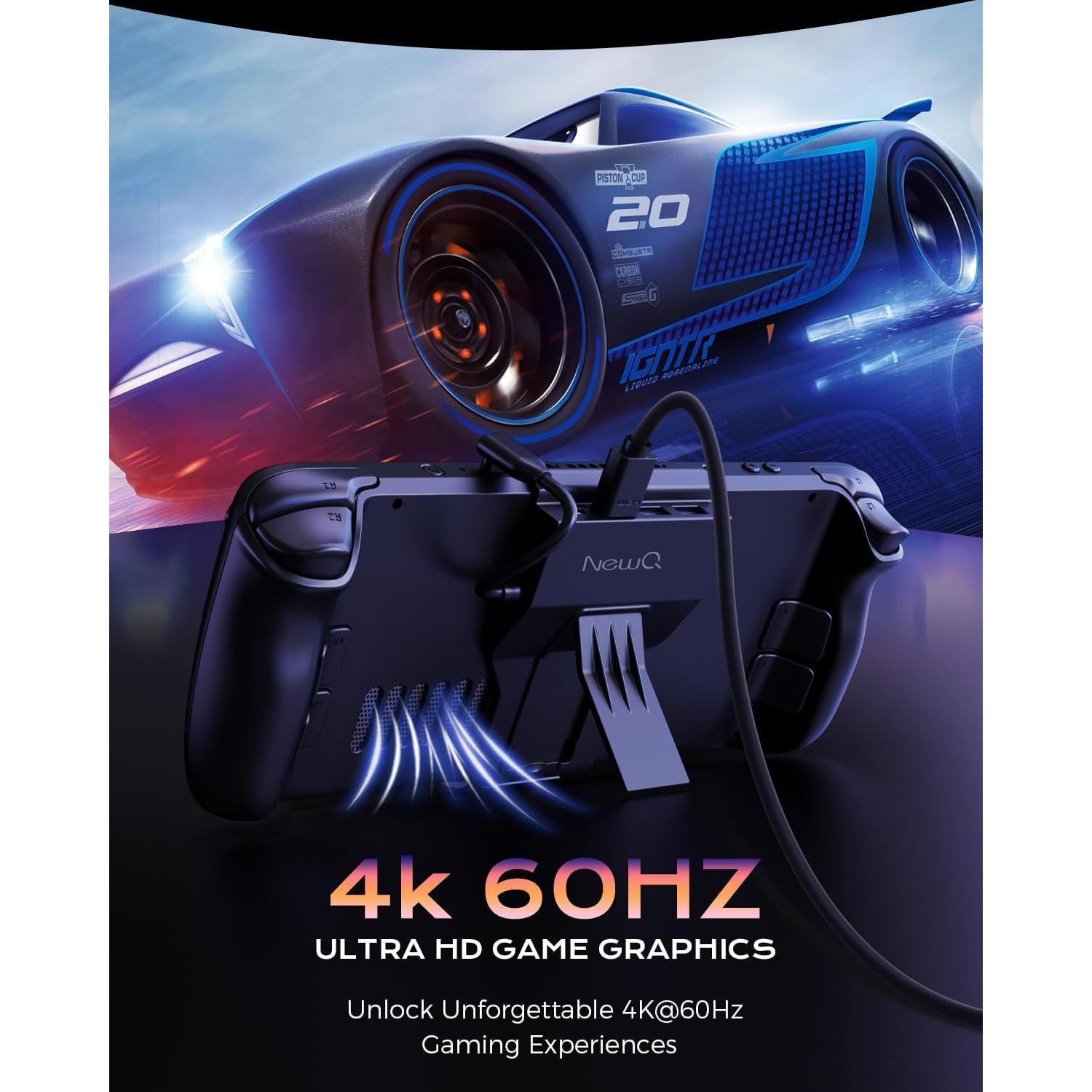 Dock Portátil NEWQ para Steam Deck 4K HDMI 5-en-1 USB-C