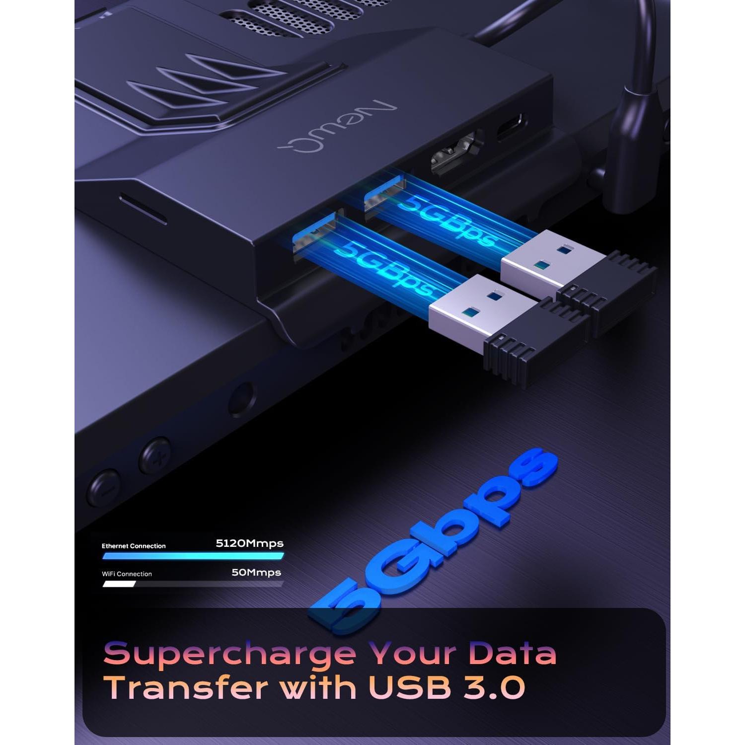 Dock Portátil NEWQ para Steam Deck 4K HDMI 5-en-1 USB-C