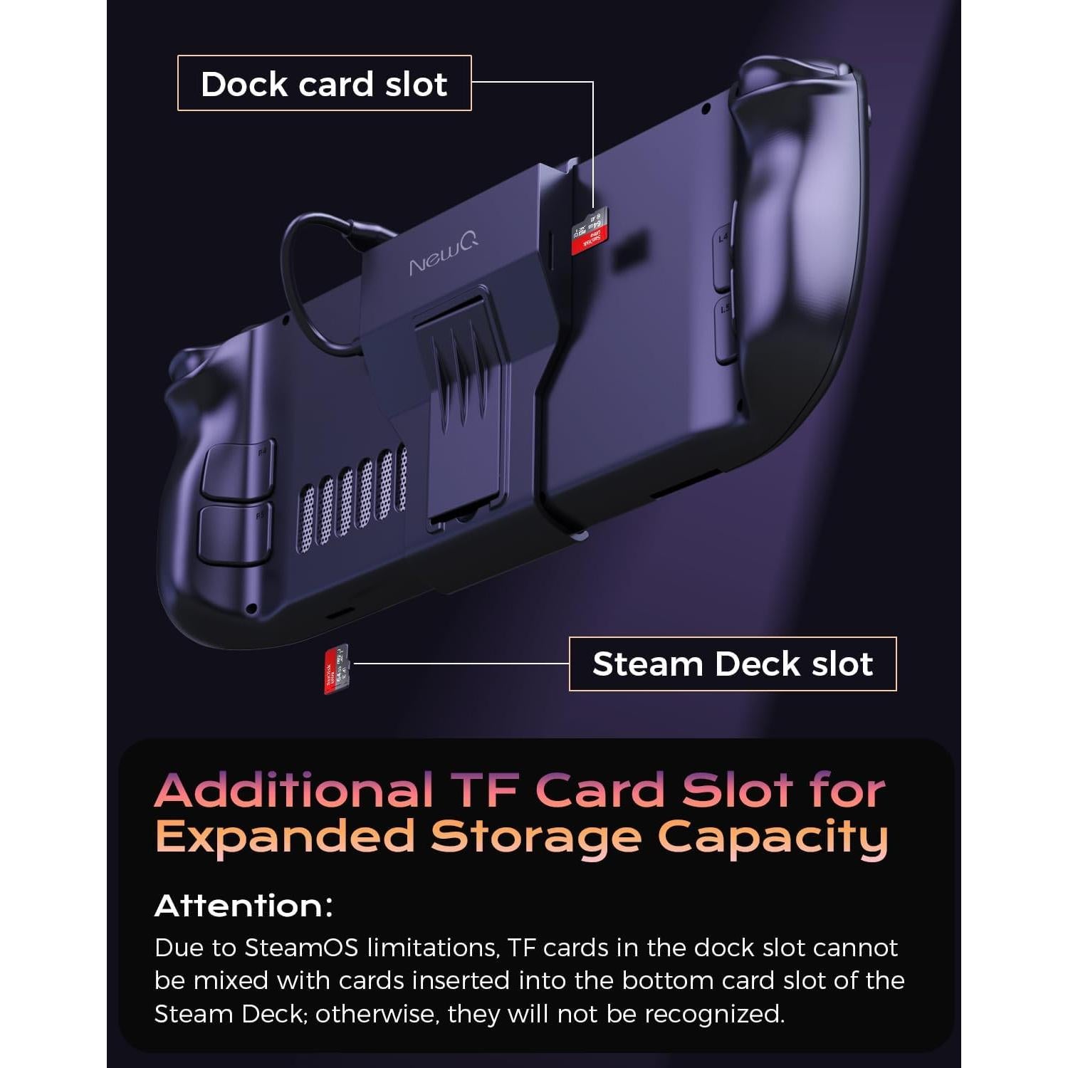 Dock Portátil NEWQ para Steam Deck 4K HDMI 5-en-1 USB-C