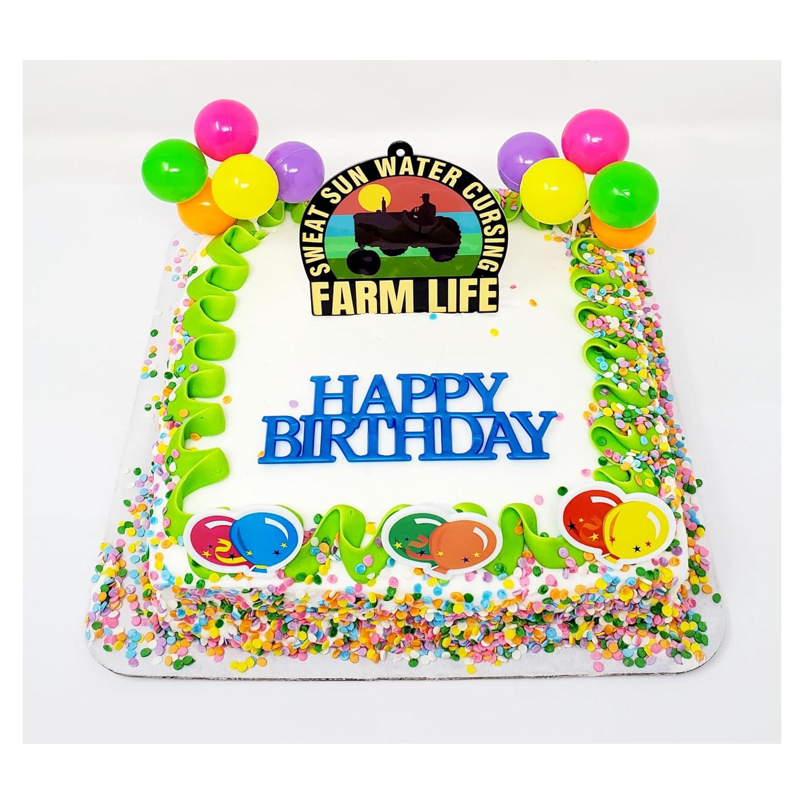 Juego de 7 Piezas Adorno Pastel Granja MT 10cm