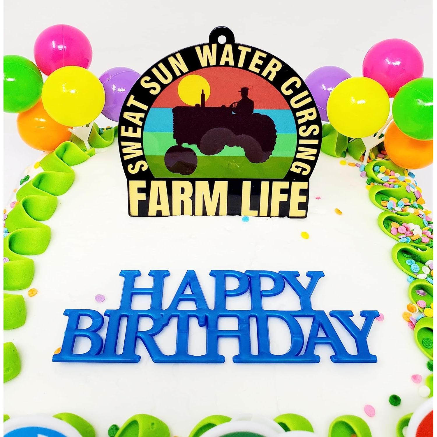 Juego de 7 Piezas Adorno Pastel Granja MT 10cm