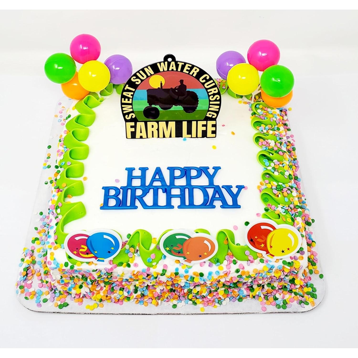 Juego de 7 Piezas Adorno Pastel Granja MT 10cm