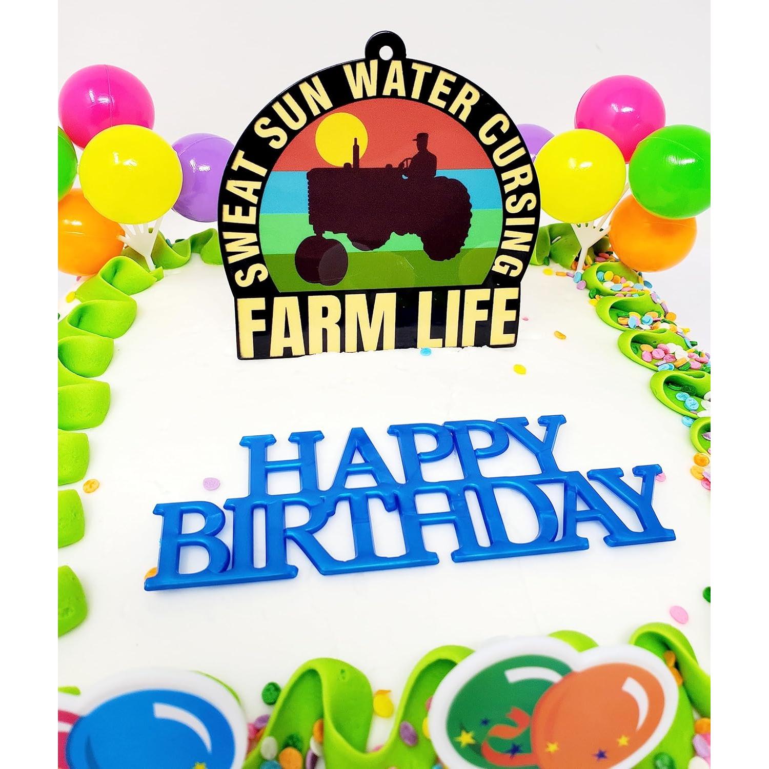 Juego de 7 Piezas Adorno Pastel Granja MT 10cm