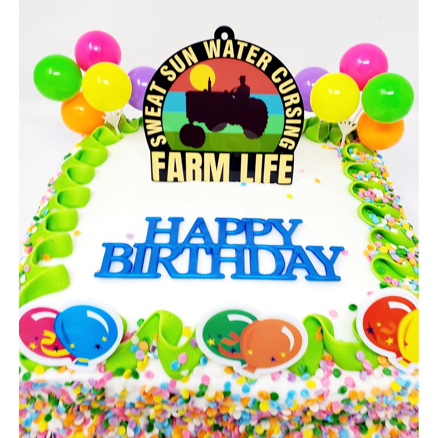 Juego de 7 Piezas Adorno Pastel Granja MT 10cm