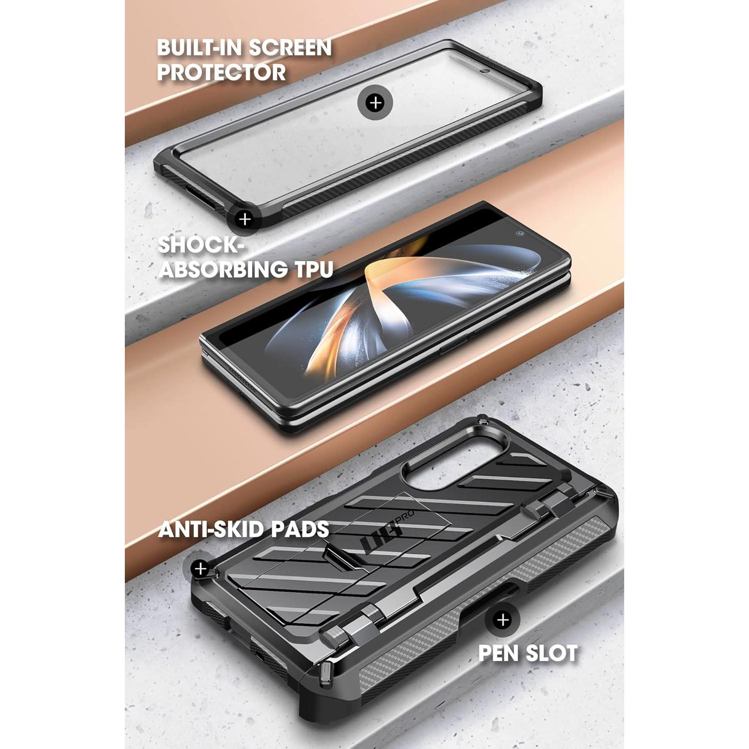 Funda SUPCASE para Galaxy Z Fold 4 con Soporte y Protector
