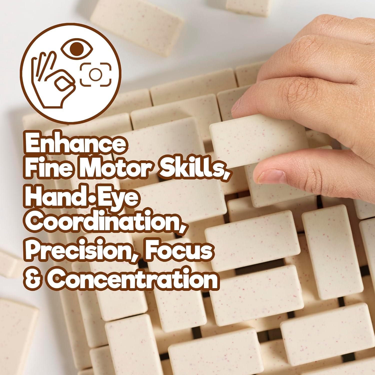 Set Educativo de Construcción Taksa Toys 122 Piezas + 5 Animales