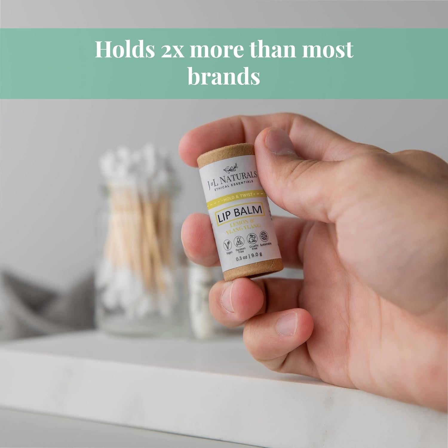 Bálsamo Labial Natural J&L Naturals | Paquete de 5 Piezas | Vegano, Ecológico