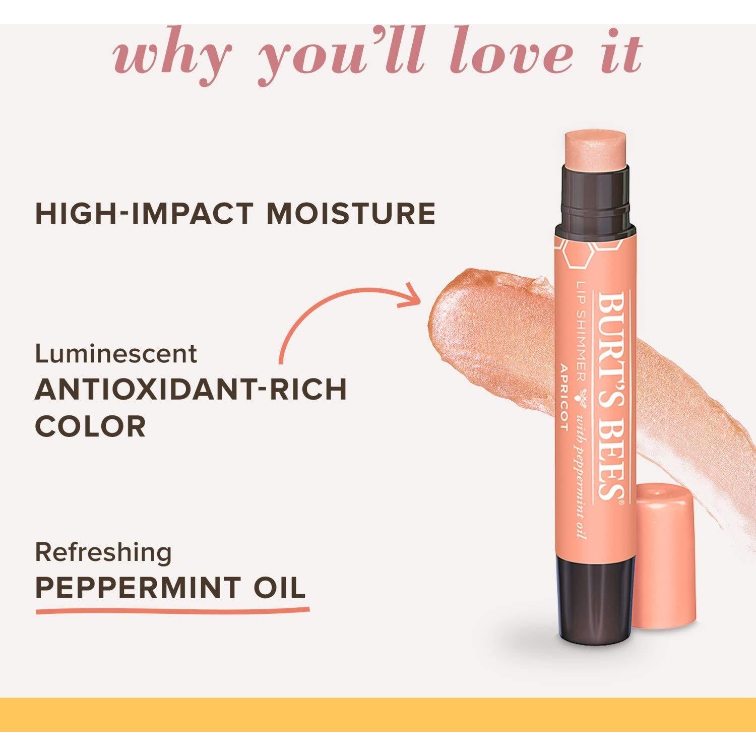 Brillo Labial Burt's Bees Albaricoque 2.54g Hidratante Natural