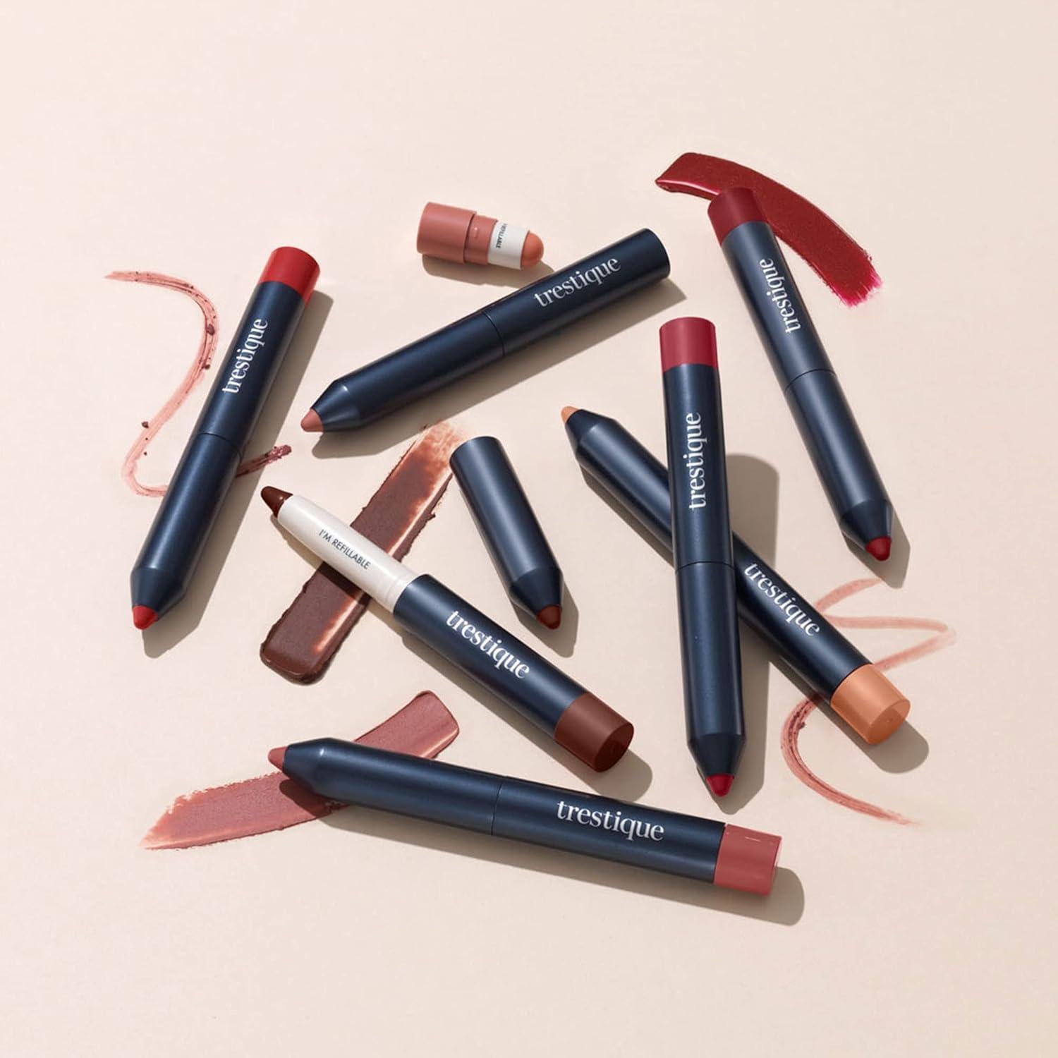 Lápiz Labial Mate TRE'STIQUE con Balsamo Hidratante 2-en-1