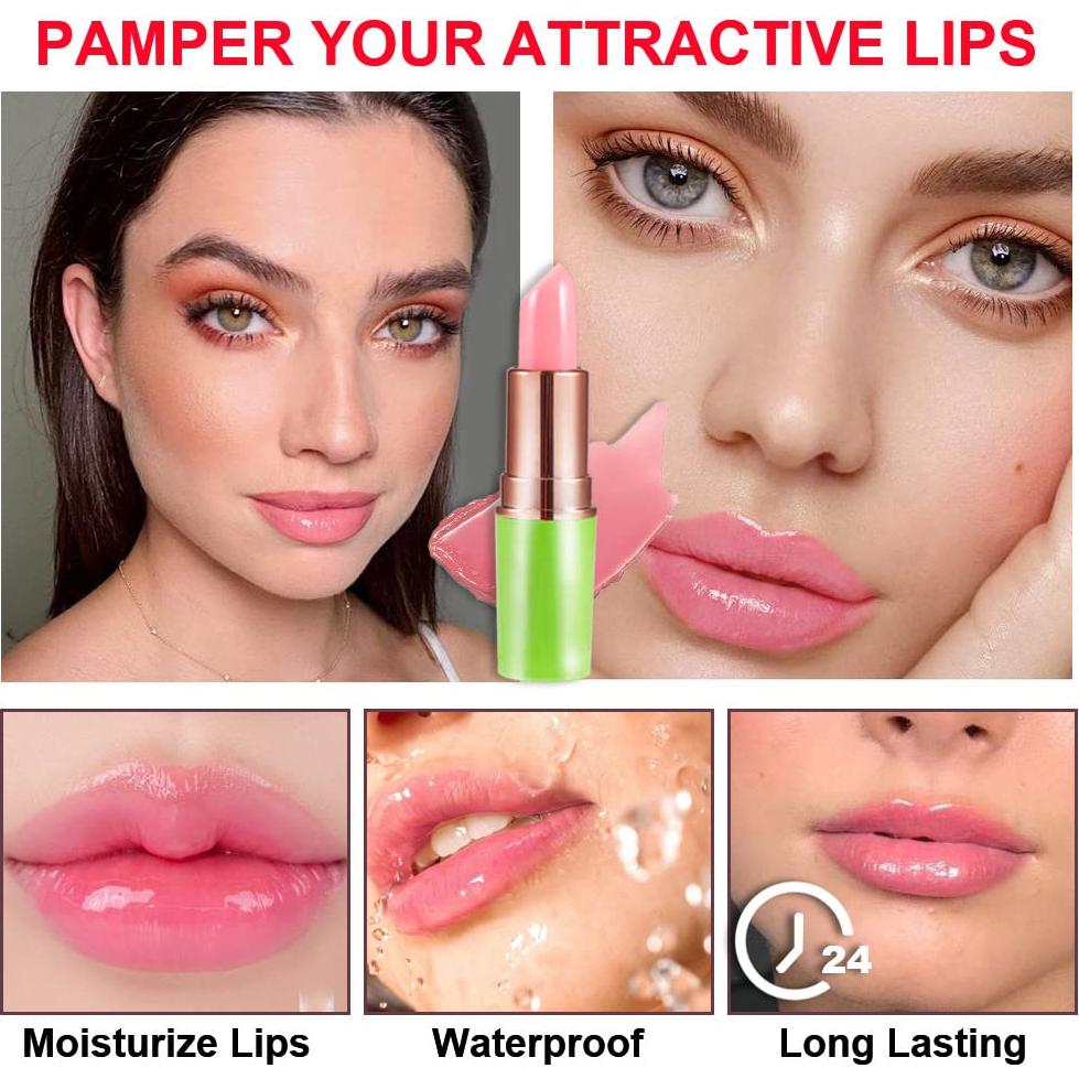 Barra de Labios que Cambia de Color BINGBRUSH Aloe Vera 2 Pcs