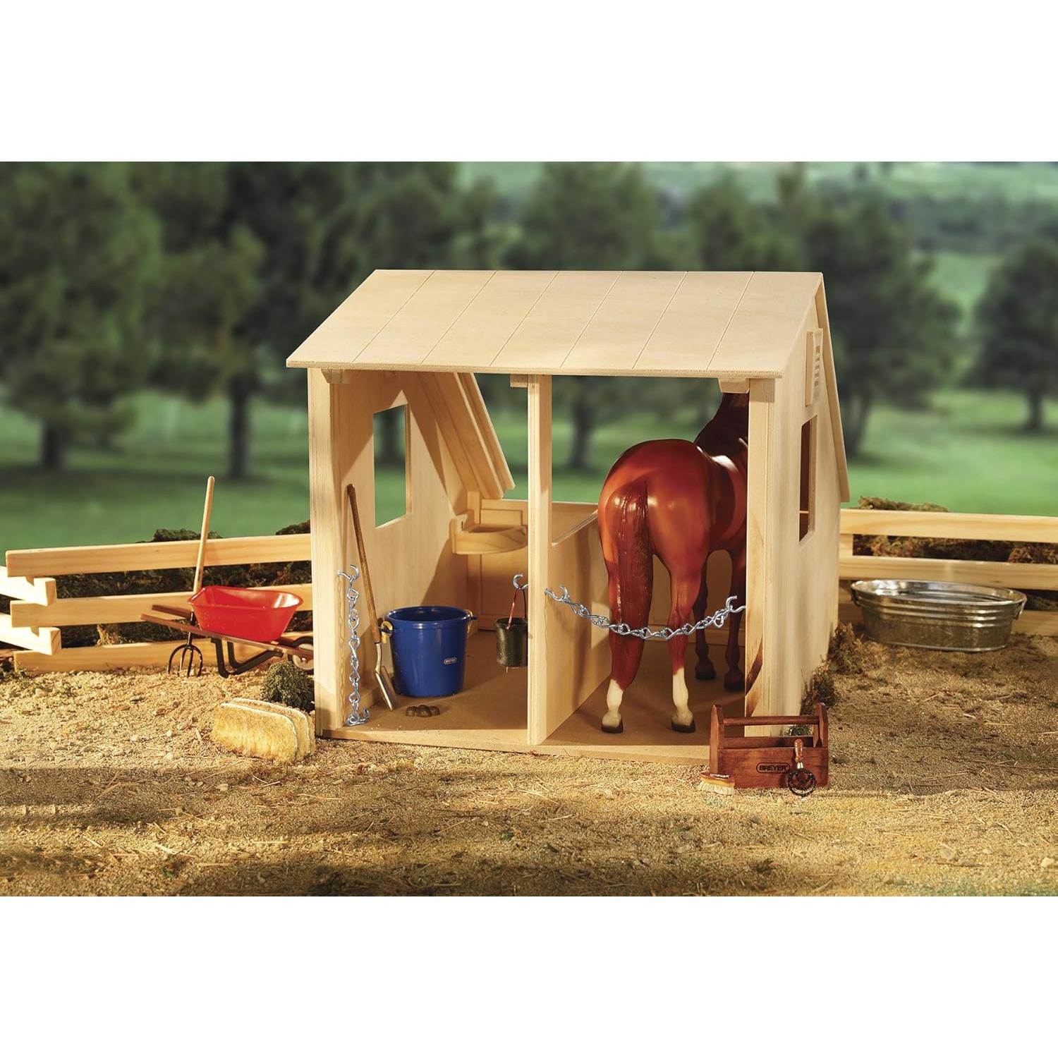 Breyer Traditional Series Wood Horse Stable Toy Model | 11.625L x 11" H x 13" D #306