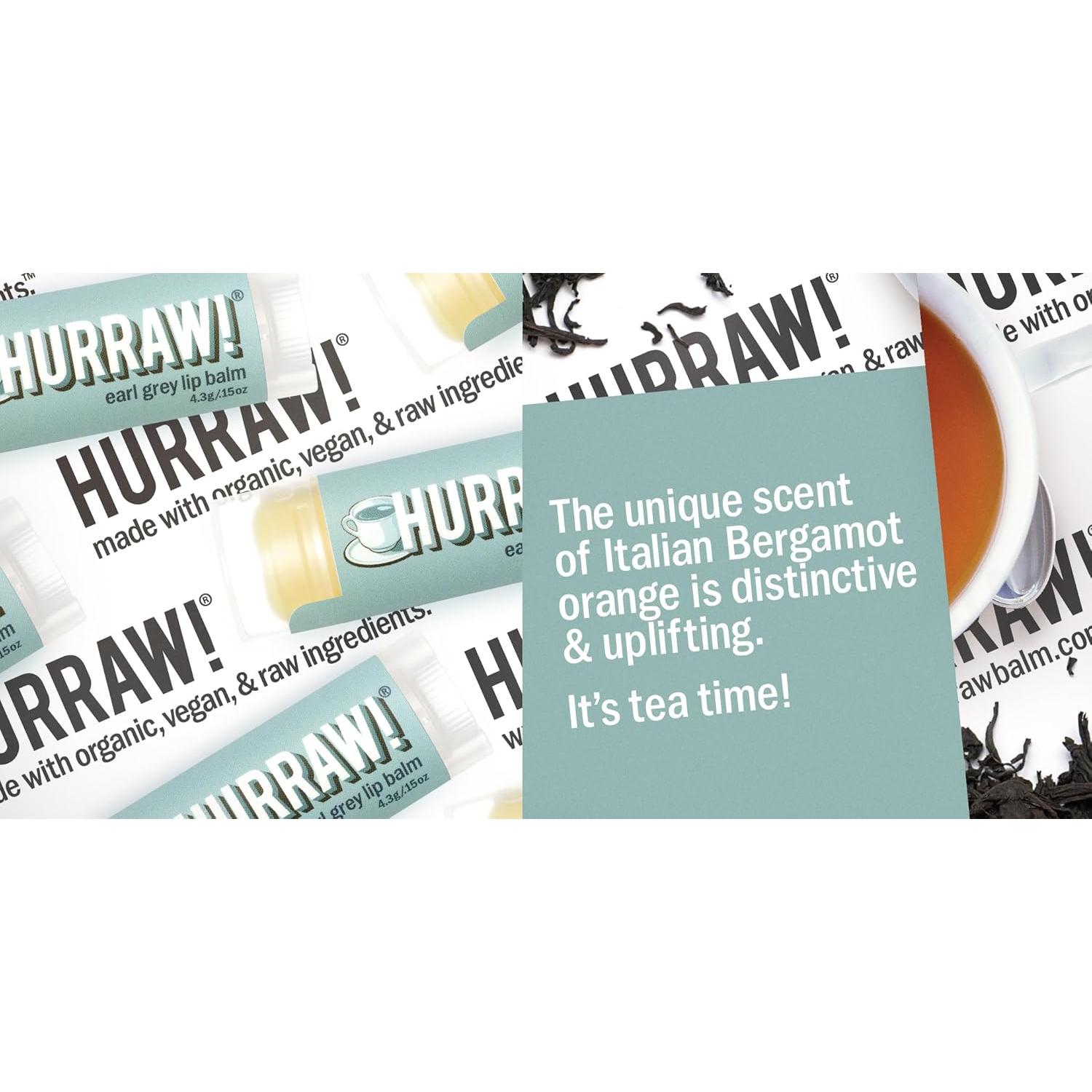 Bálsamo Labial Orgánico Hurraw! Earl Grey - Paquete de 2