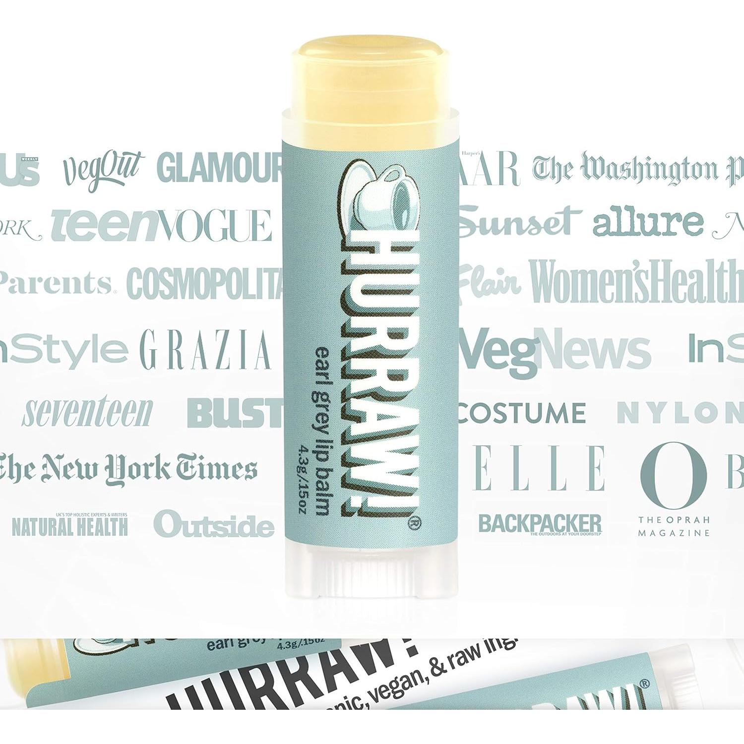 Bálsamo Labial Orgánico Hurraw! Earl Grey - Paquete de 2