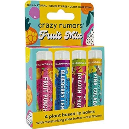 Bálsamo Labial Crazy Rumors 4-Pack Frutas 100% Natural