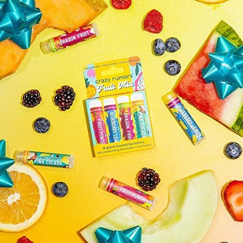 Bálsamo Labial Crazy Rumors 4-Pack Frutas 100% Natural