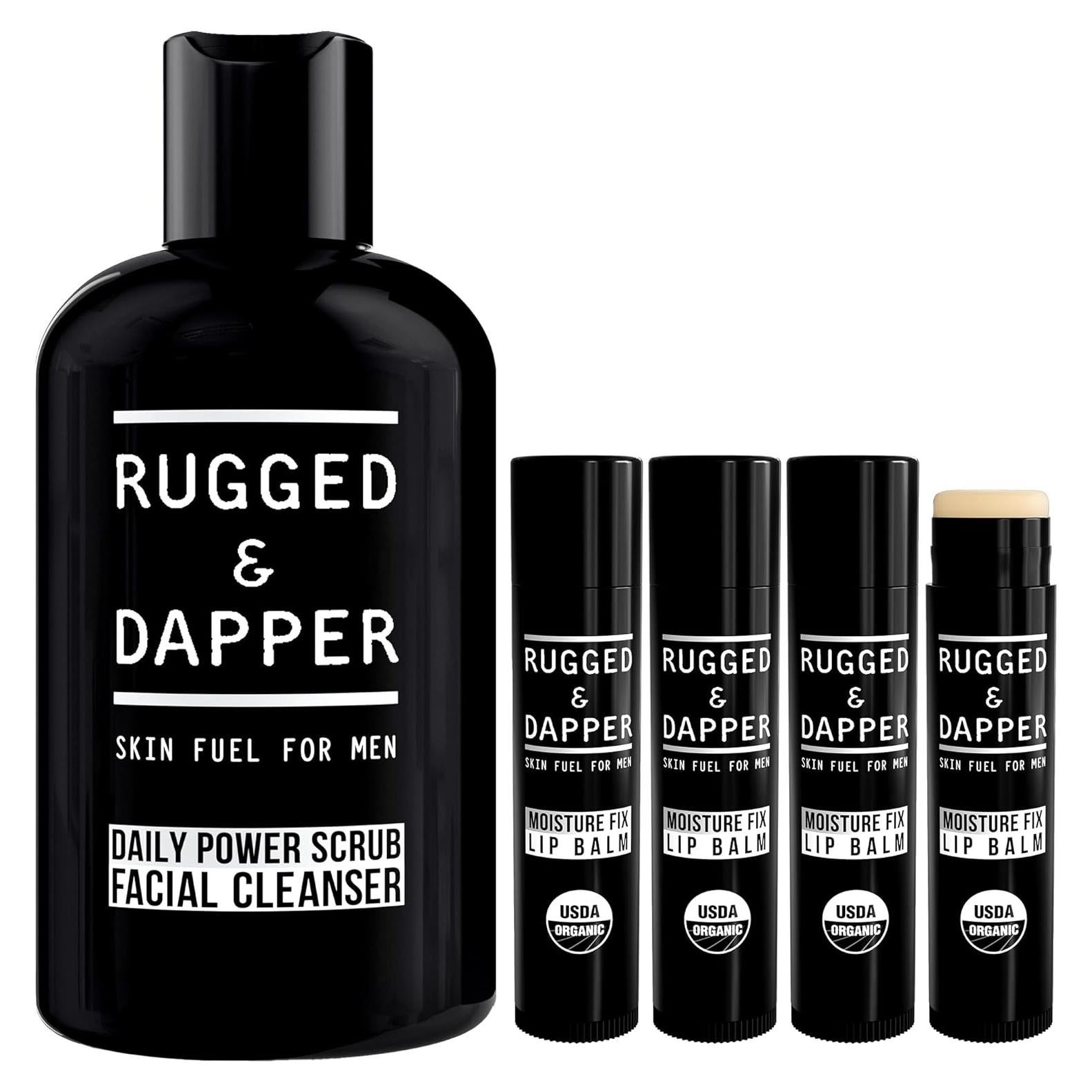 RUGGED & DAPPER Paquete de Cuidado Facial y Labial para Hombres