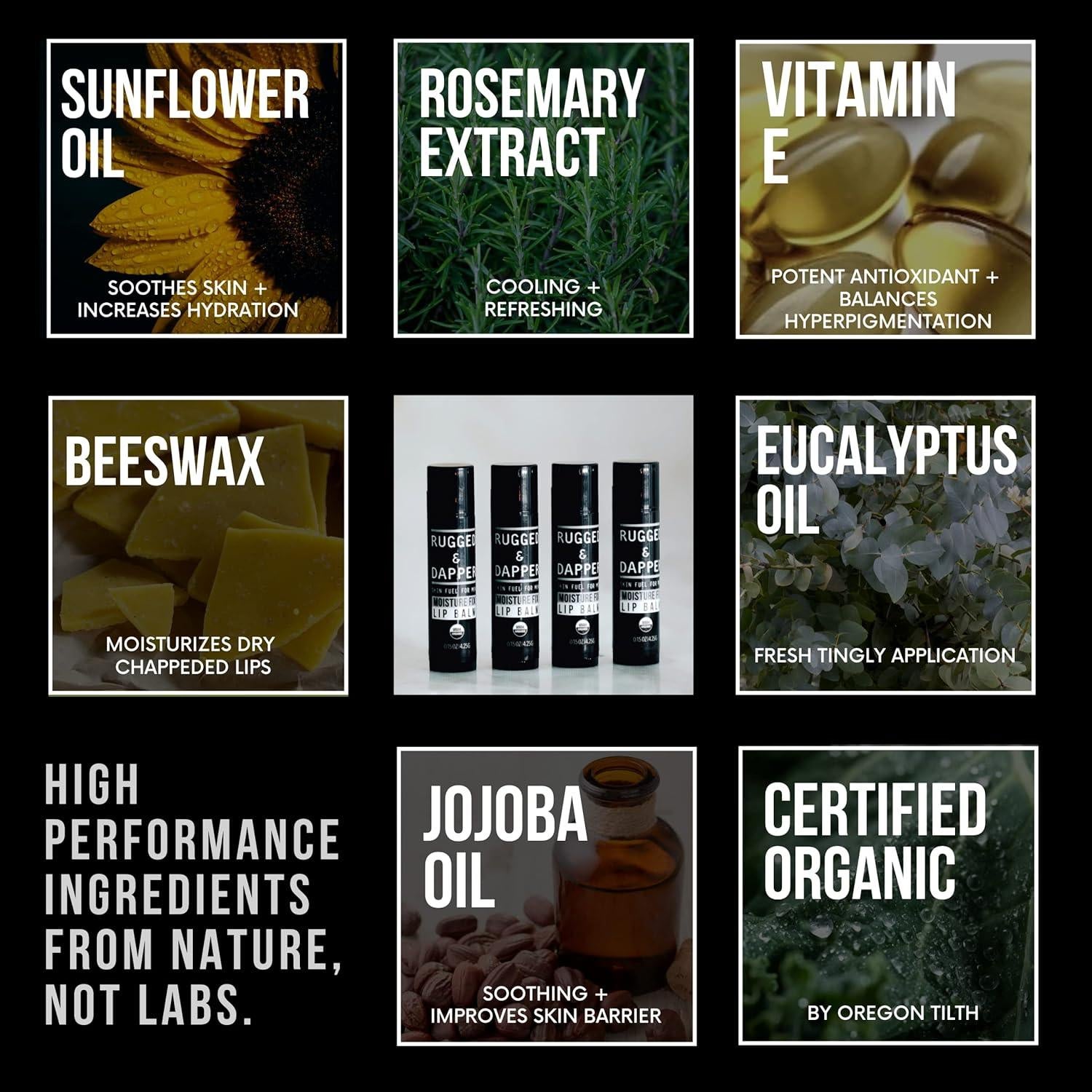 RUGGED & DAPPER Paquete de Cuidado Facial y Labial para Hombres