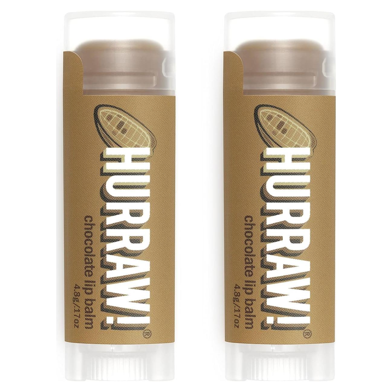 Bálsamo Labial Orgánico Hurraw! Chocolate 2 Tubos 4.8g
