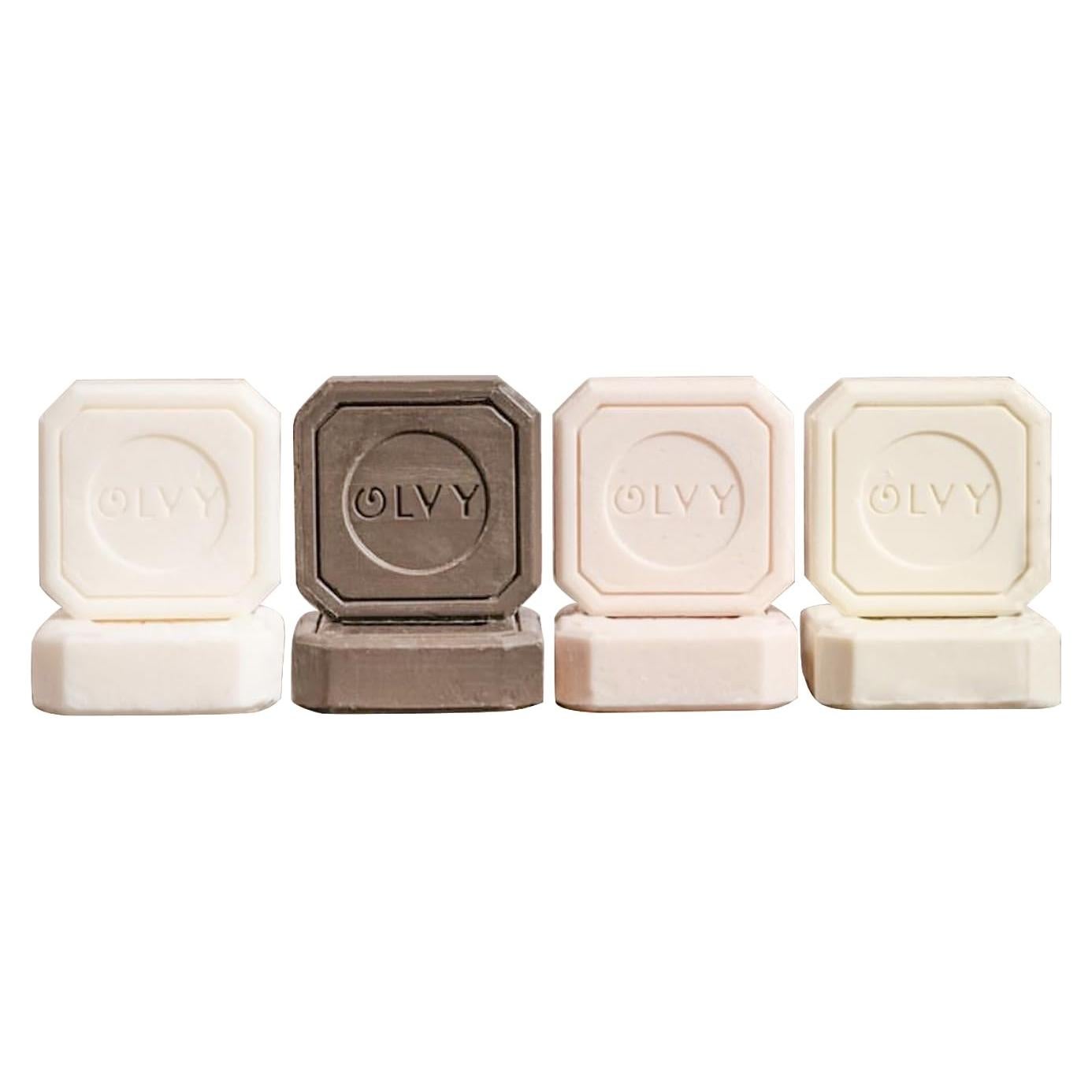 Jabón de Aceite de Oliva Olvy - Paquete Variado de 4 Barras