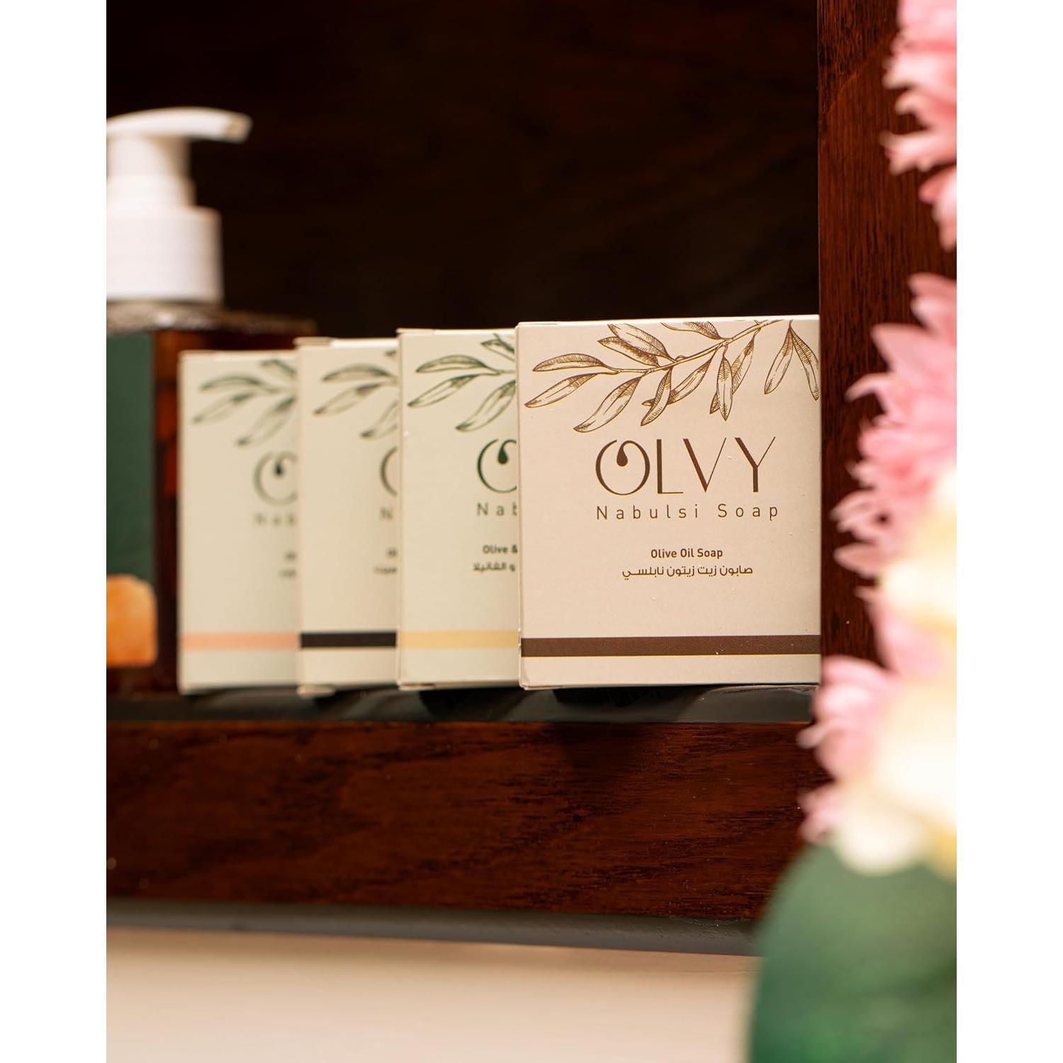 Jabón de Aceite de Oliva Olvy - Paquete Variado de 4 Barras