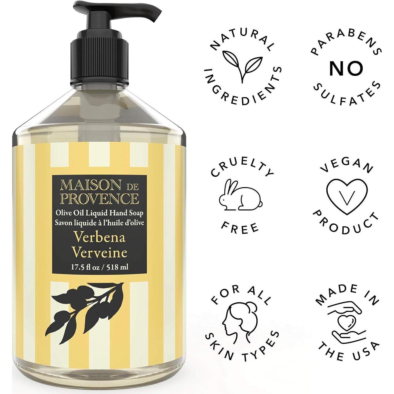 Jabón Líquido para Manos Olivia Care 549 ml - Hidratante y Natural