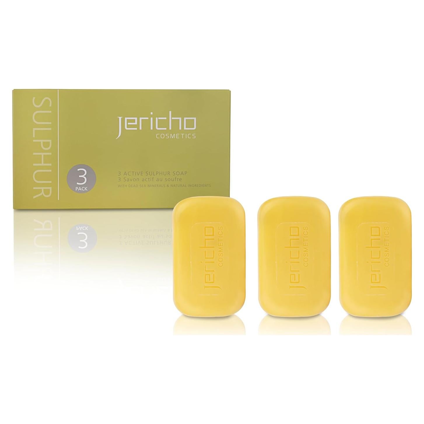 Jabón de Azufre del Mar Muerto Jericho 125g - Paquete de 3