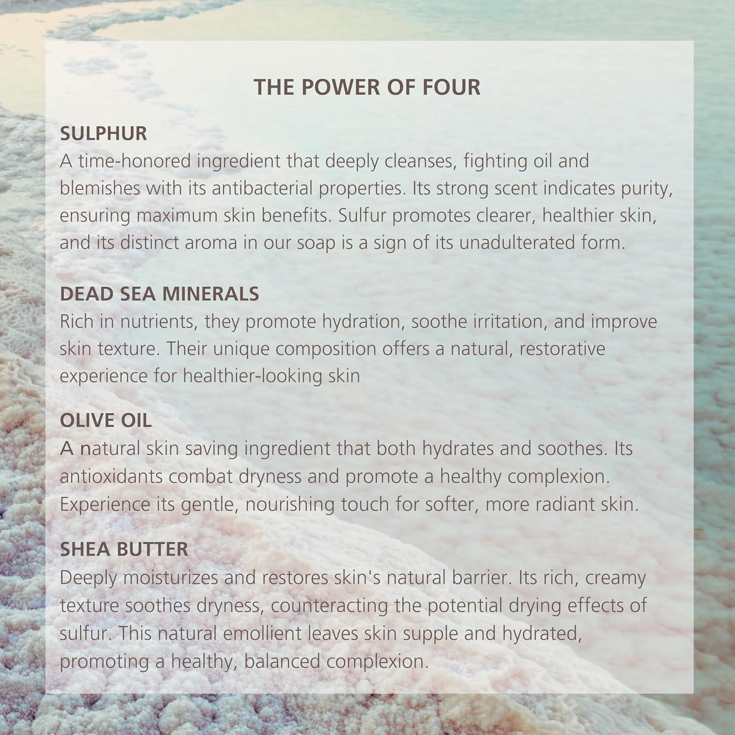 Jabón de Azufre del Mar Muerto Jericho 125g - Paquete de 3