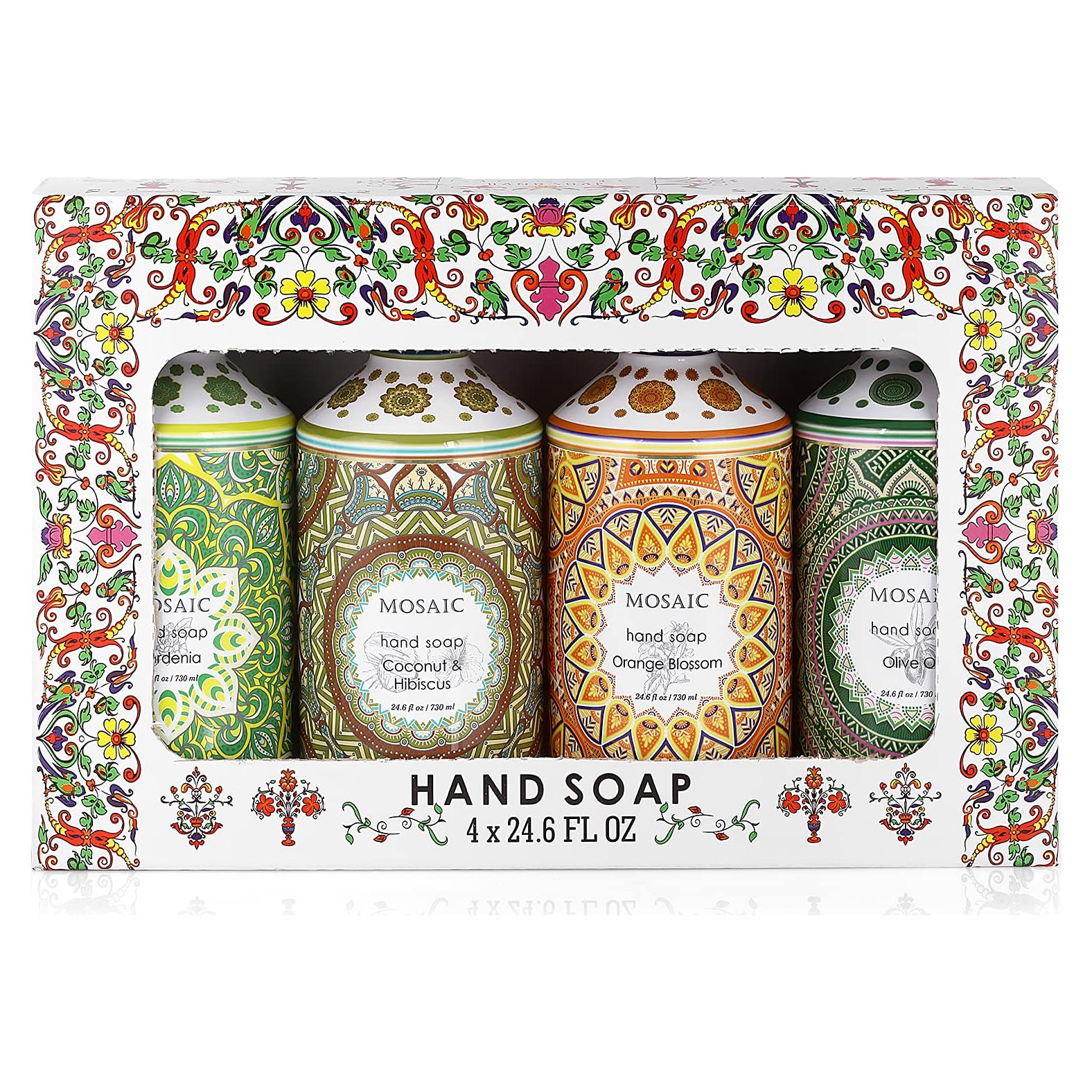 Juego de Jabón Líquido para Manos Mosaic - 4 Aromas 730 ml