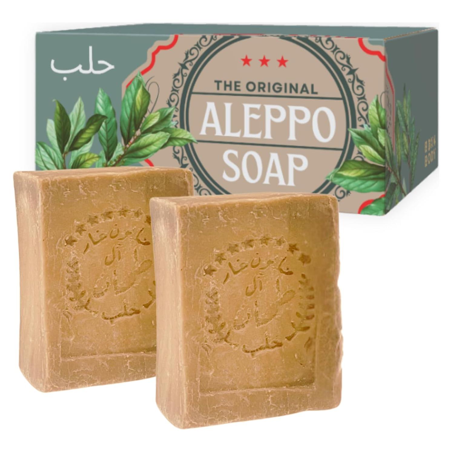 Jabón de Alepo Natural Box 4 Body 198g - 100% Aceite de Oliva