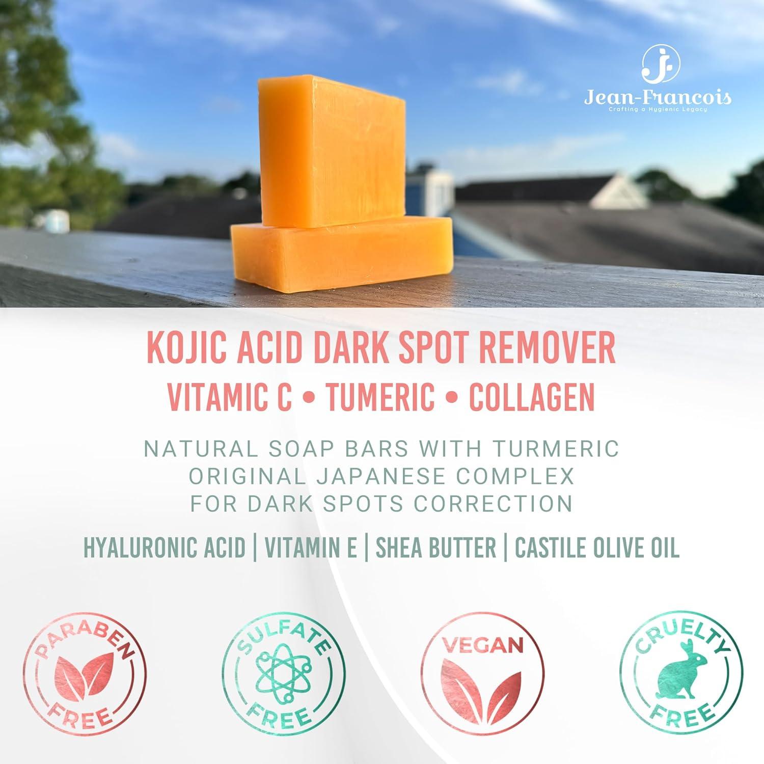 Jabones Jean-Francois para Manchas Oscuras con Ácido Kójico y Vitamina C - 2 Paquetes