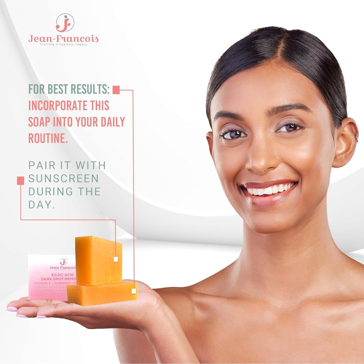 Jabones Jean-Francois para Manchas Oscuras con Ácido Kójico y Vitamina C - 2 Paquetes