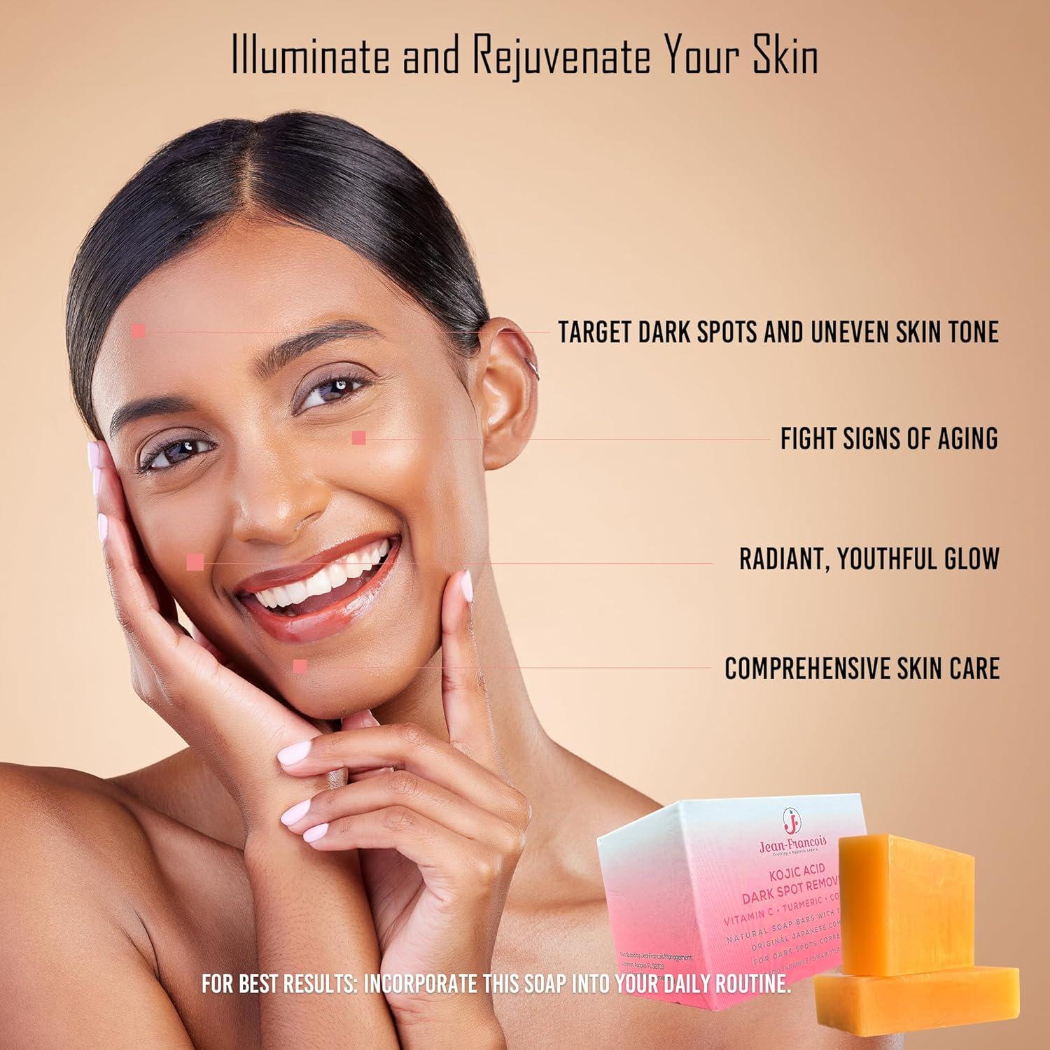 Jabones Jean-Francois para Manchas Oscuras con Ácido Kójico y Vitamina C - 2 Paquetes
