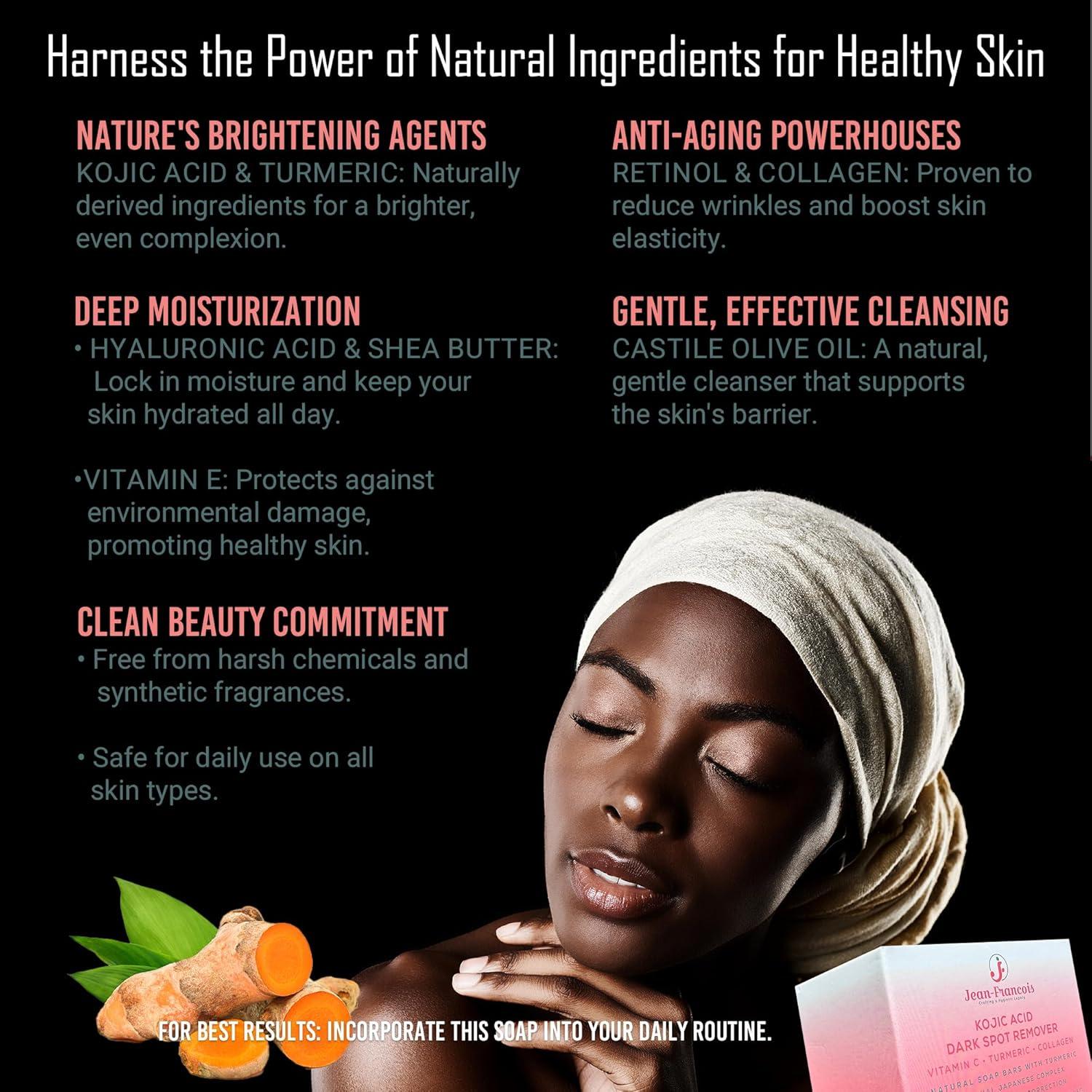 Jabones Jean-Francois para Manchas Oscuras con Ácido Kójico y Vitamina C - 2 Paquetes