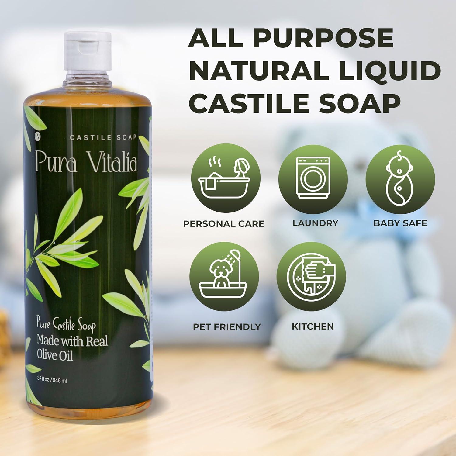 Jabón de Castilla Sin Fragancia Pura Vitalia 946 ml Orgánico