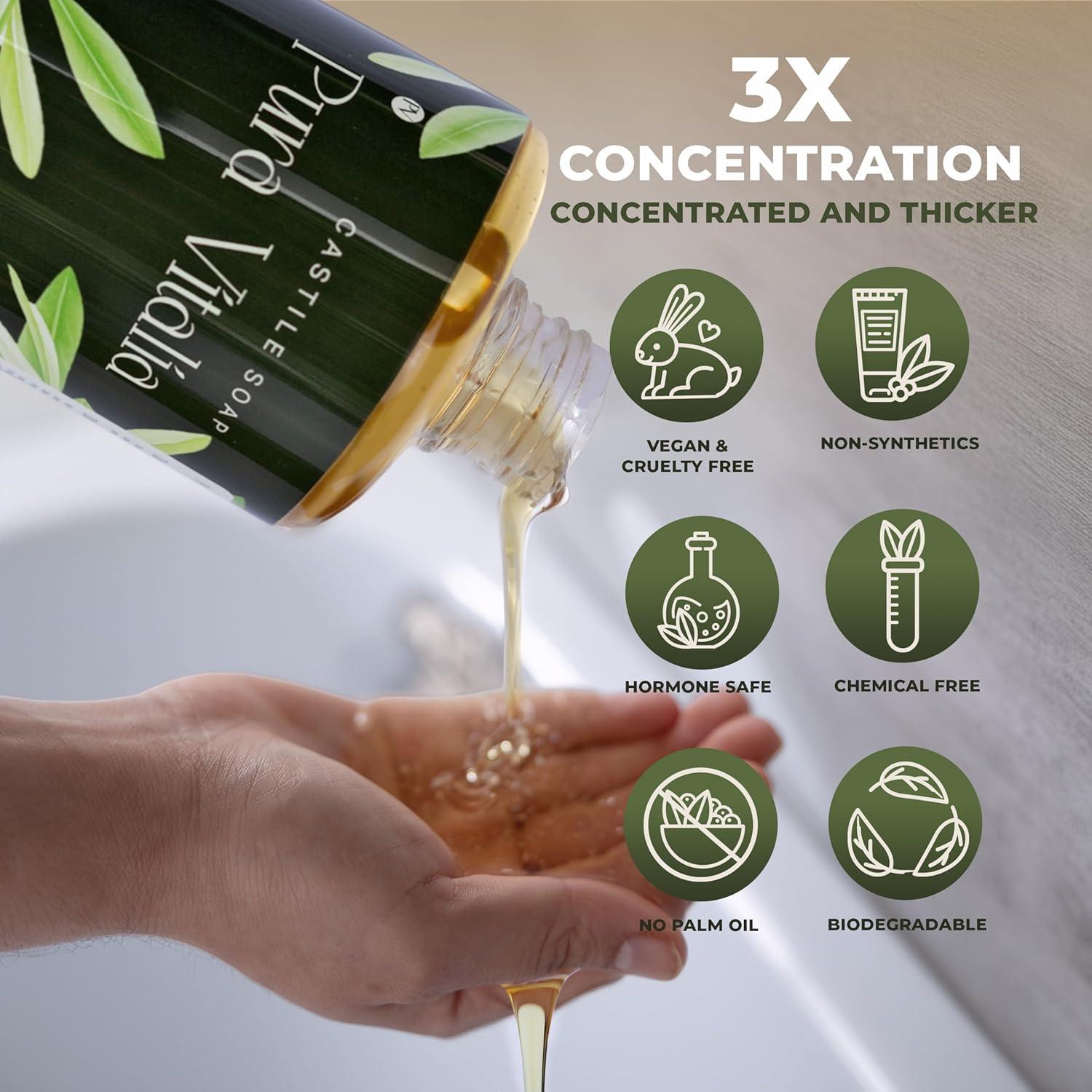 Jabón de Castilla Sin Fragancia Pura Vitalia 946 ml Orgánico