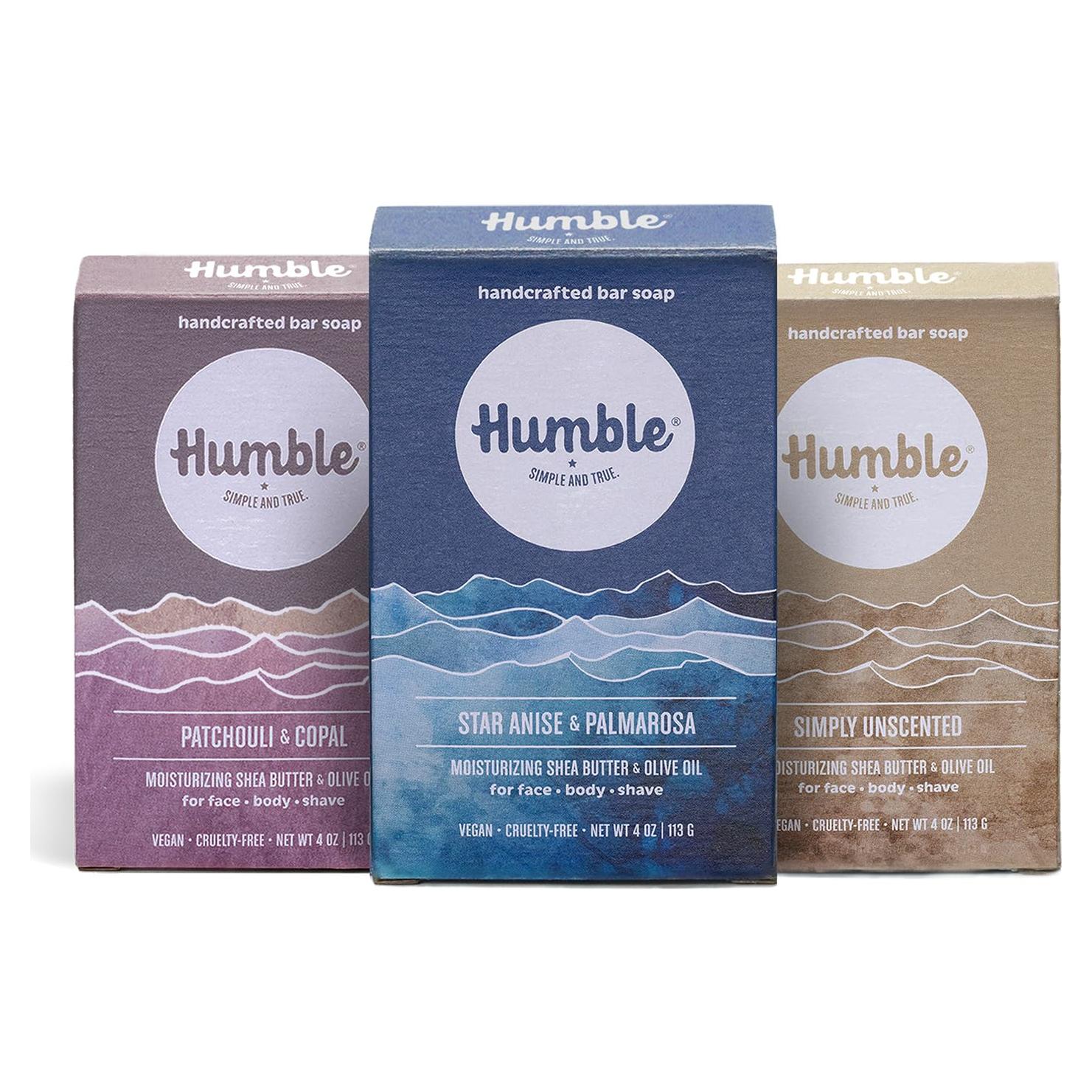 Jabón Artesanal Humble Brands - Orgánico Hidratante 3 Unidades