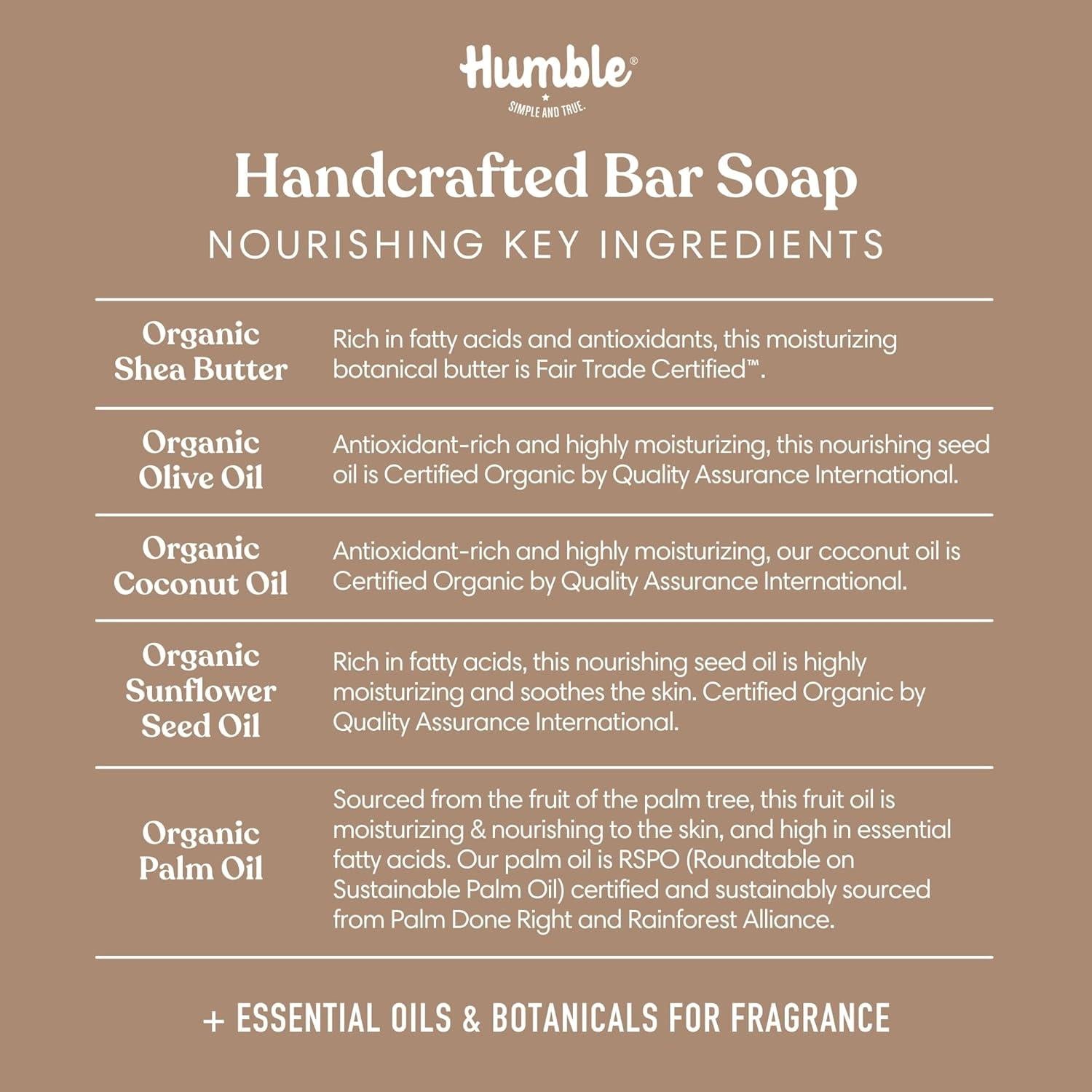 Jabón Artesanal Humble Brands - Orgánico Hidratante 3 Unidades