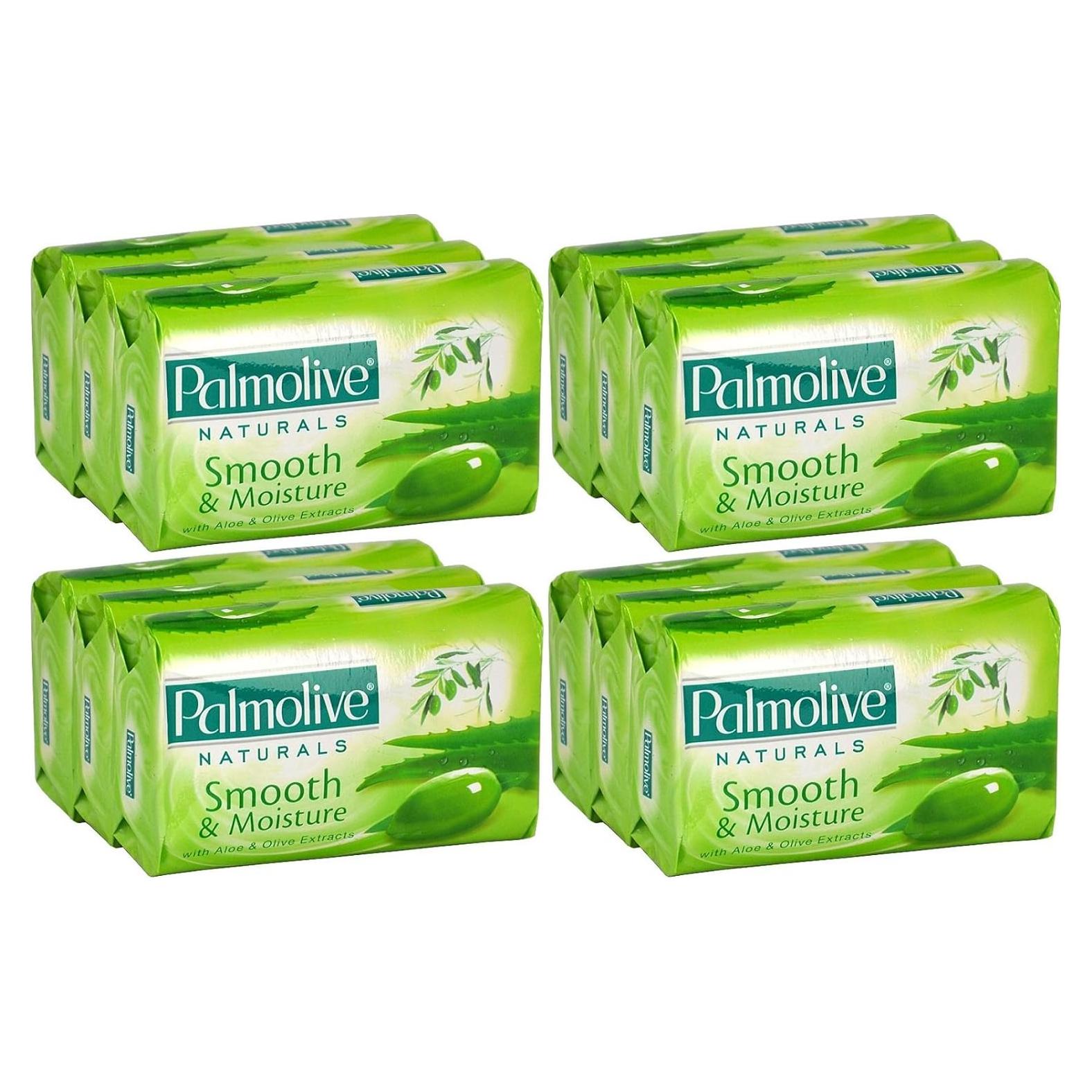 Jabón en barra Palmolive Naturals Aloe y Oliva 80g - Paquete de 12