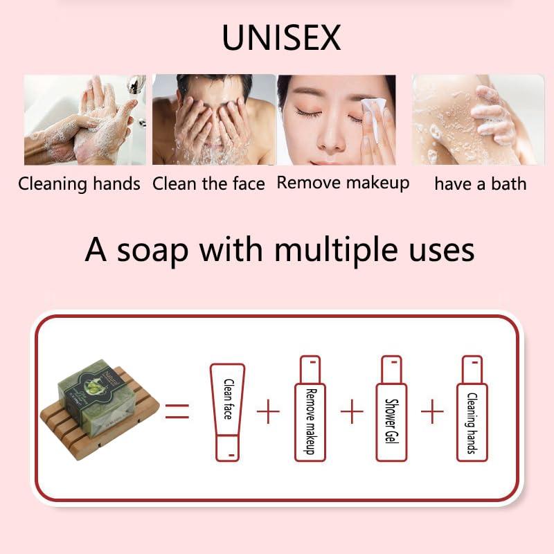 Jabón de Oliva Natural KASTU - Paquete de 2, 100g, Suave