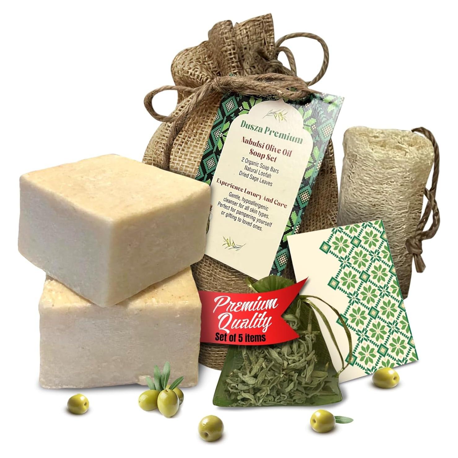 Conjunto de Jabones de Aceite de Oliva Nabulsi Orgánico 2 Paquetes