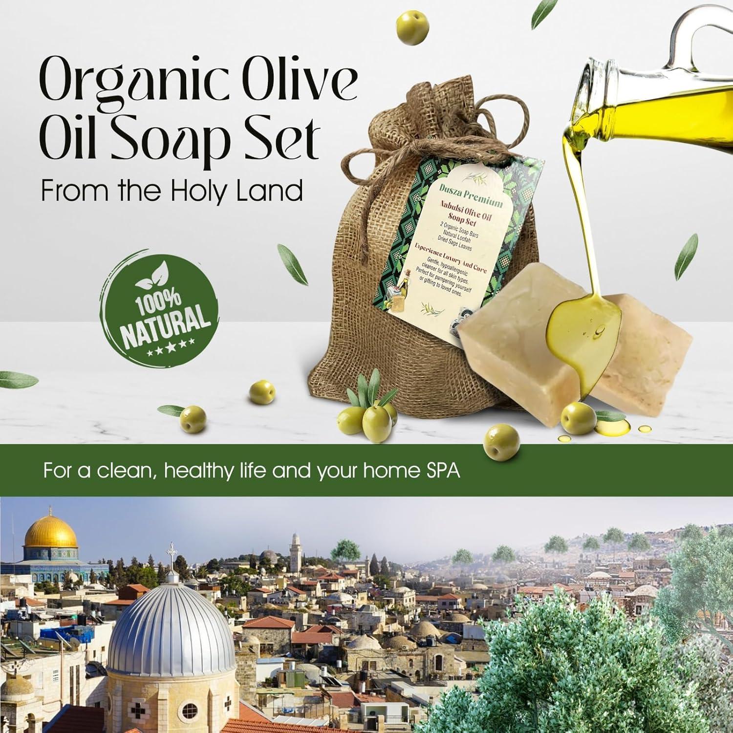 Conjunto de Jabones de Aceite de Oliva Nabulsi Orgánico 2 Paquetes