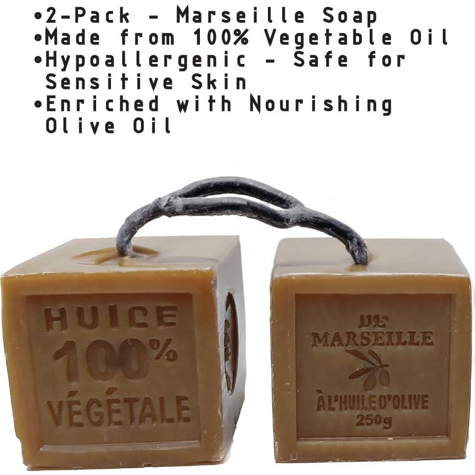 Jabón de Marsella Merlinera - 2 x 249.48 g - Hipoalergénico
