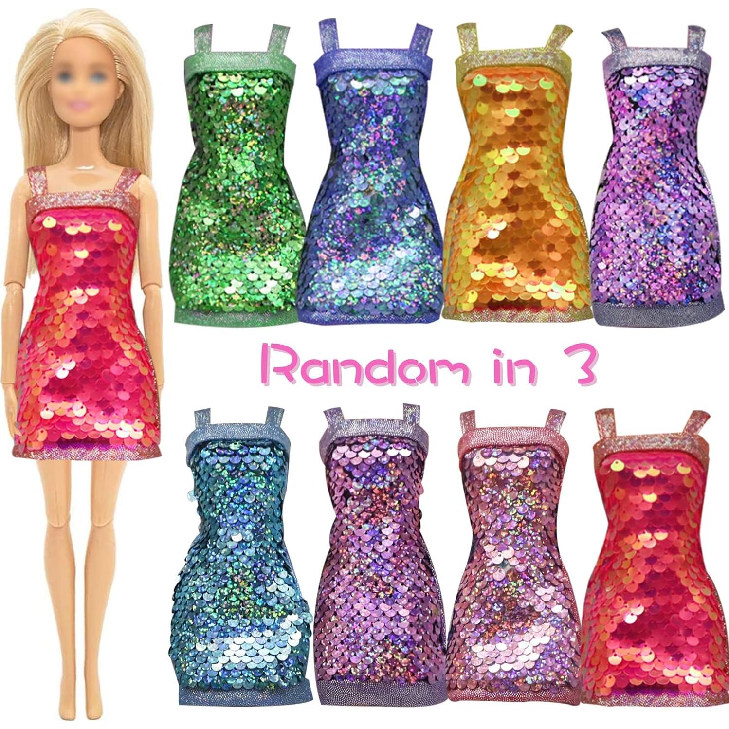 20 Pcs Ropa para Muñecas Carreuty 29 cm 3 Vestidos y 10 Zapatos