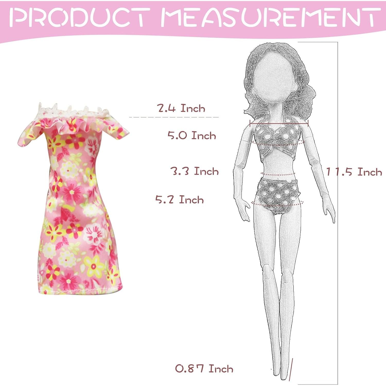 20 Pcs Ropa para Muñecas Carreuty 29 cm 3 Vestidos y 10 Zapatos