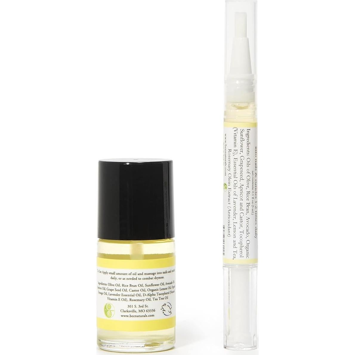 Aceite para Uñas y Cutículas Bee Naturals 15 ml - Hidratación Profunda
