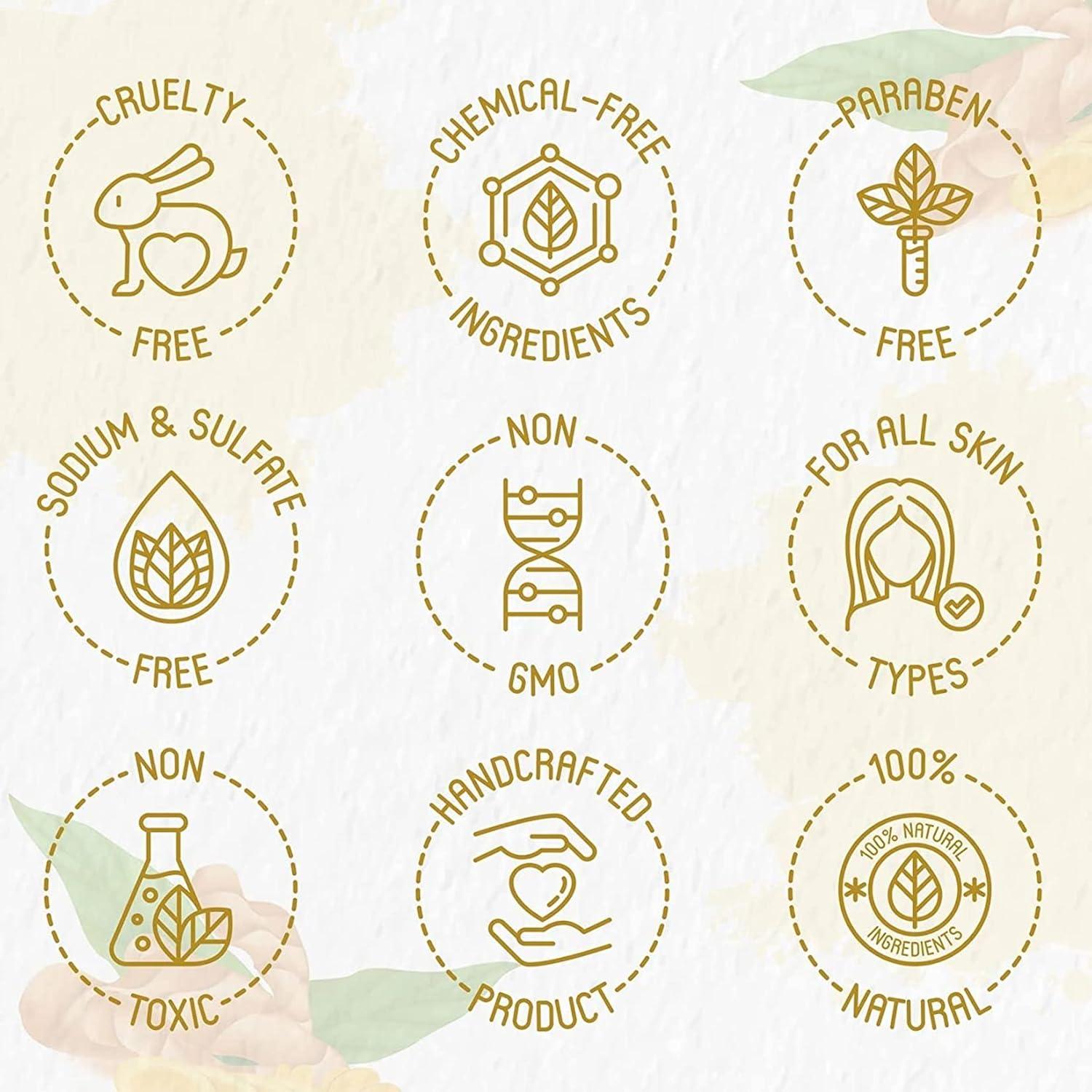 Jabón Natural de Cúrcuma Herblov 141.75g - Ilumina y Limpia